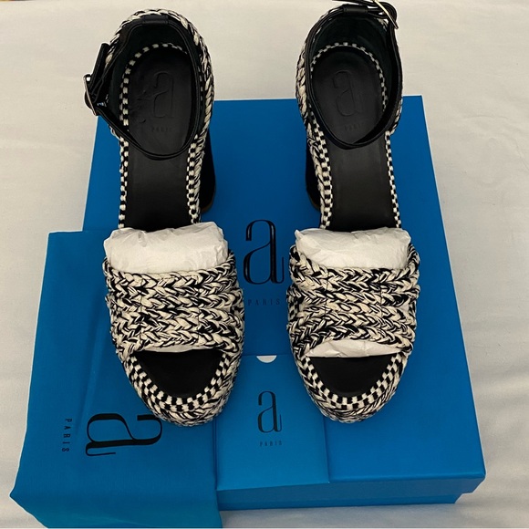 NWB Antolina Women’s Dita Woven Platform Sandals Size 38 EU. - Picture 7 of 13